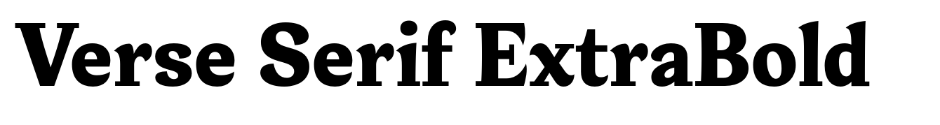 Verse Serif ExtraBold